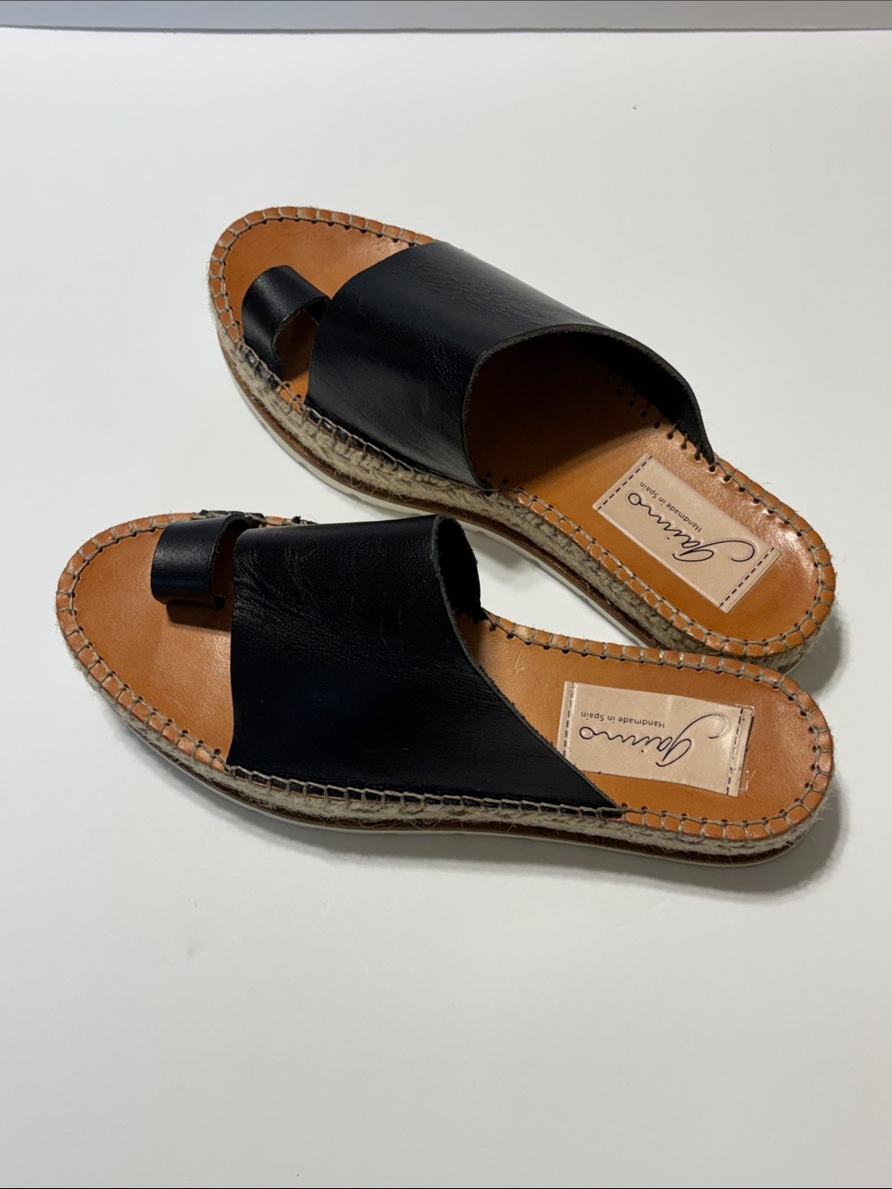 Gaimo Spain Women's Leather Espadrille Platform Sandals Size 39